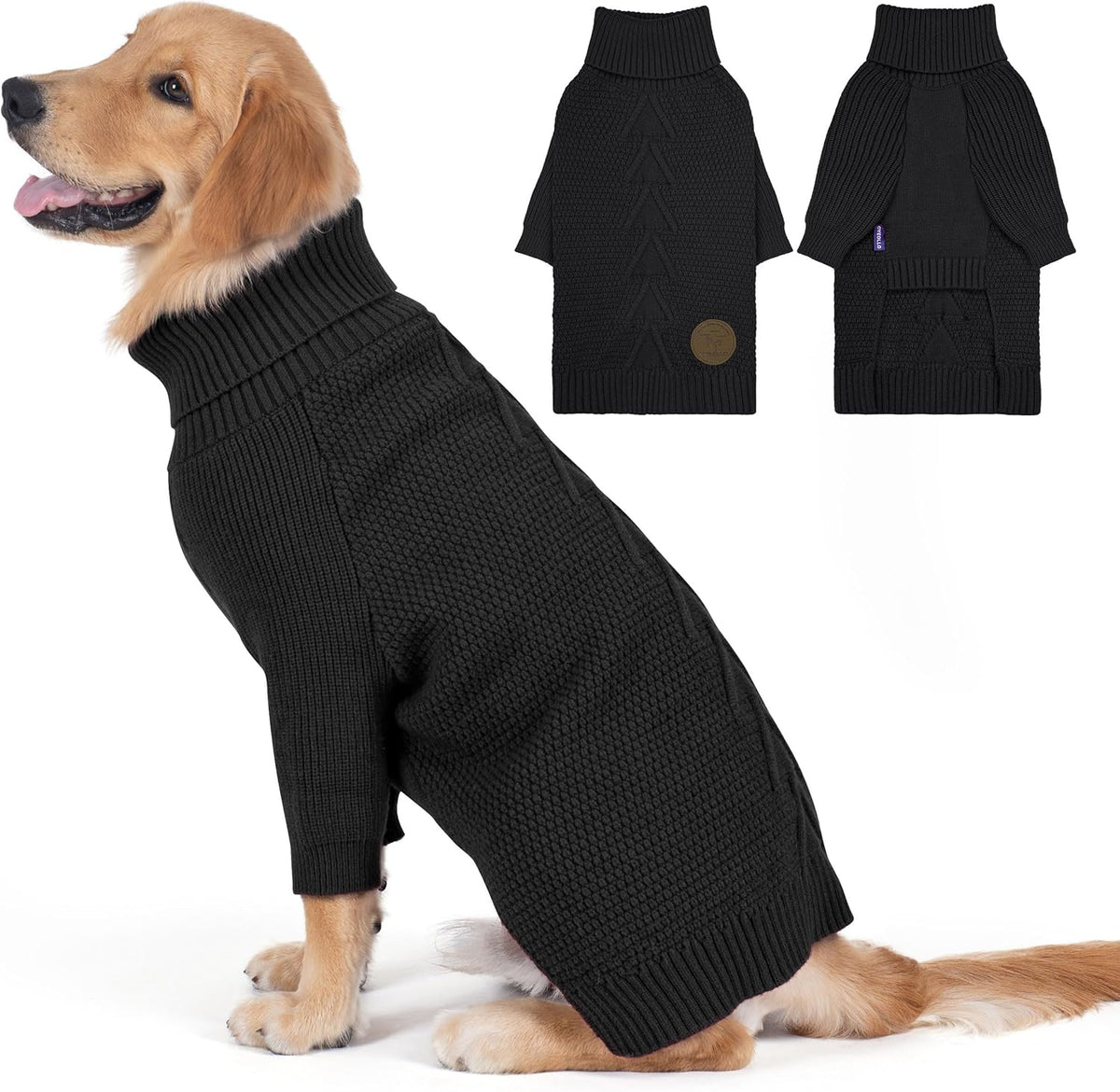 cyeollo 4XL Dog Sweater, Stretchy & Cozy Warm Dog Sweaters for Large Dogs Boy, Pullover Knit Fall