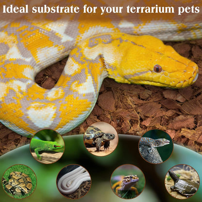 ZeeDix 10LB Coco Fiber Chips Substrate for Reptiles, 72 Quart Coconut Fiber Husk Substrate Mulch