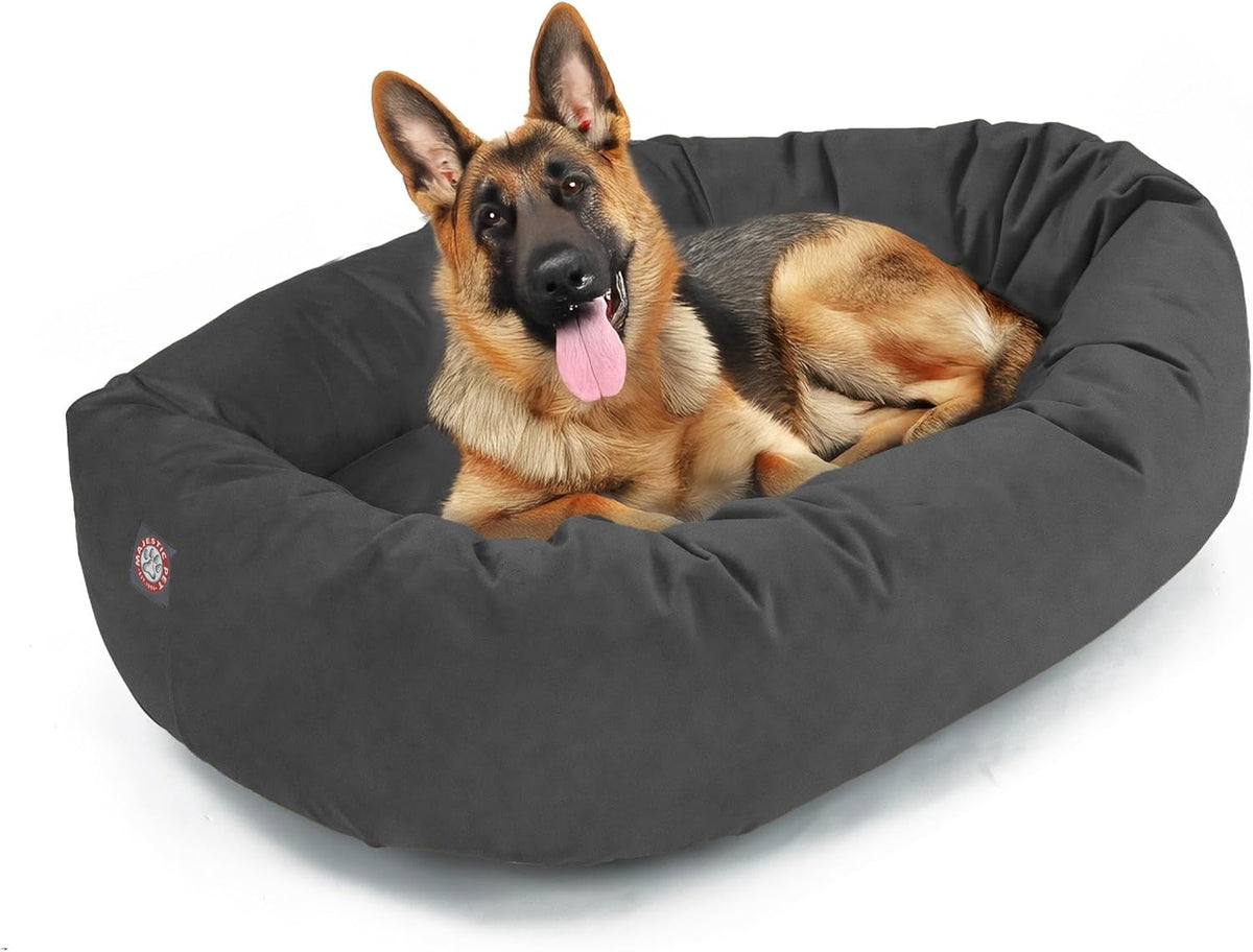 Majestic Pet 52 Inch Suede Shredded Memory Foam Mix Calming Extra Large Dog Bed Washable 52 x 35 x
