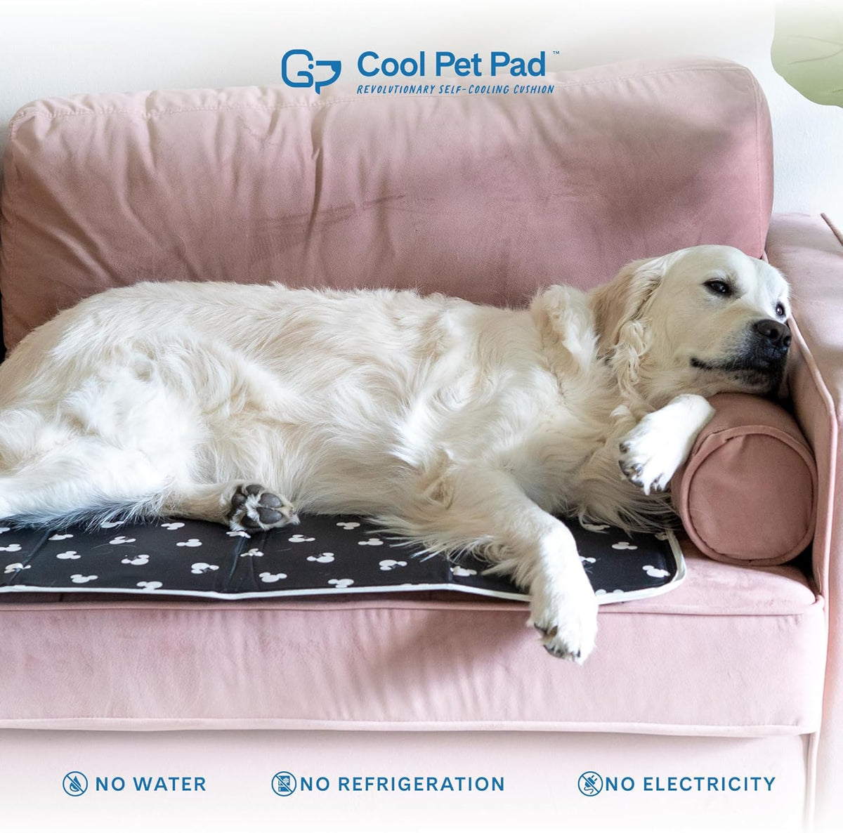 The Green Pet Shop Cool Pet Pad - Extra Large, Disney’s Mickey & Minnie Mouse - Self-Cooling