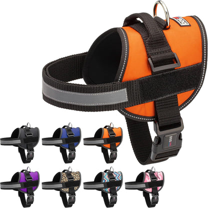 Dogline Dog Harness, Reflective No-Pull Adjustable Vest with Handle for Walking, Training