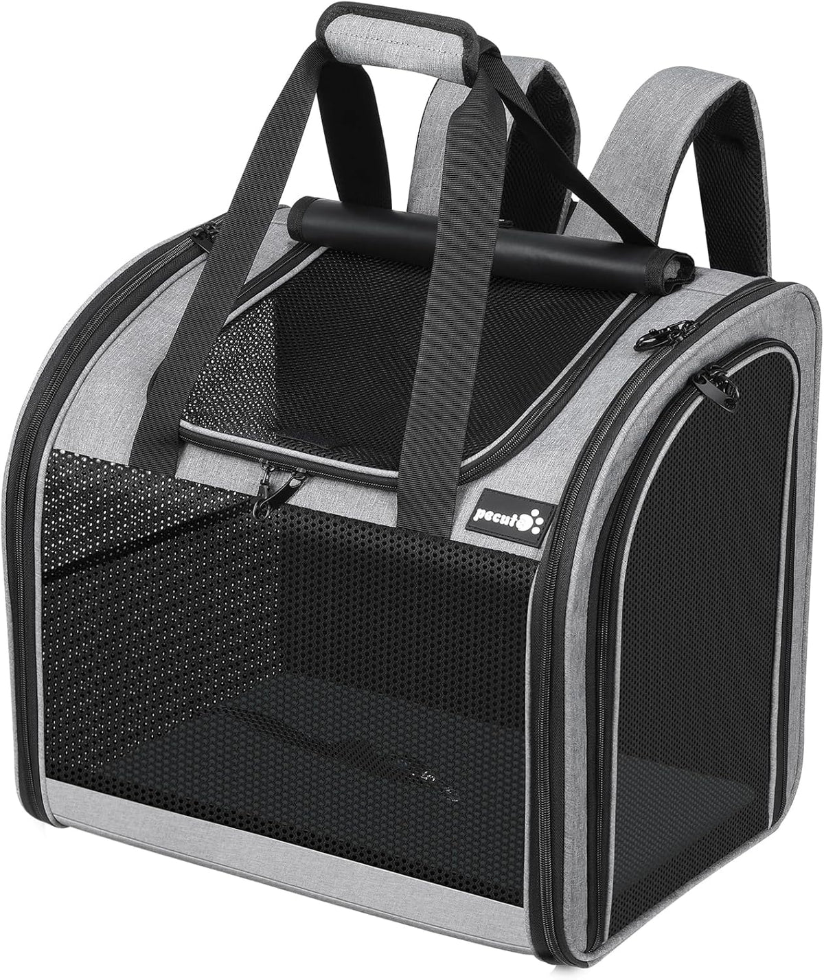 Pecute Cat Backpack with Widened Interior Space, Upgraded Dog Backpack Carrier with Various Ways to