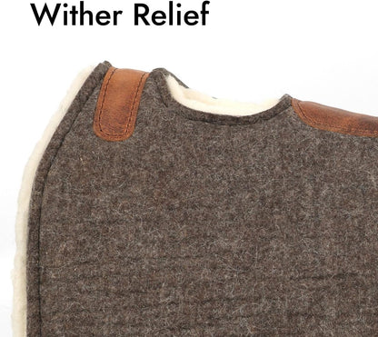 BLACK HOOF Steam Pressed Merino Wool Felt Contoured Pad with Heavy Saddle Grade 100% Woolen Fleece