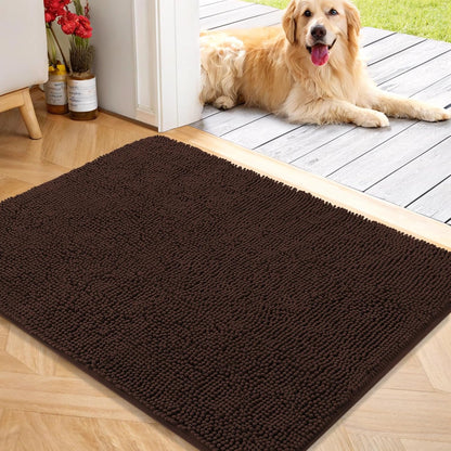 OLANLY Dog Door Mat for Muddy Paws 40x32, Absorbs Moisture and Dirt, Absorbent Non-Slip Washable