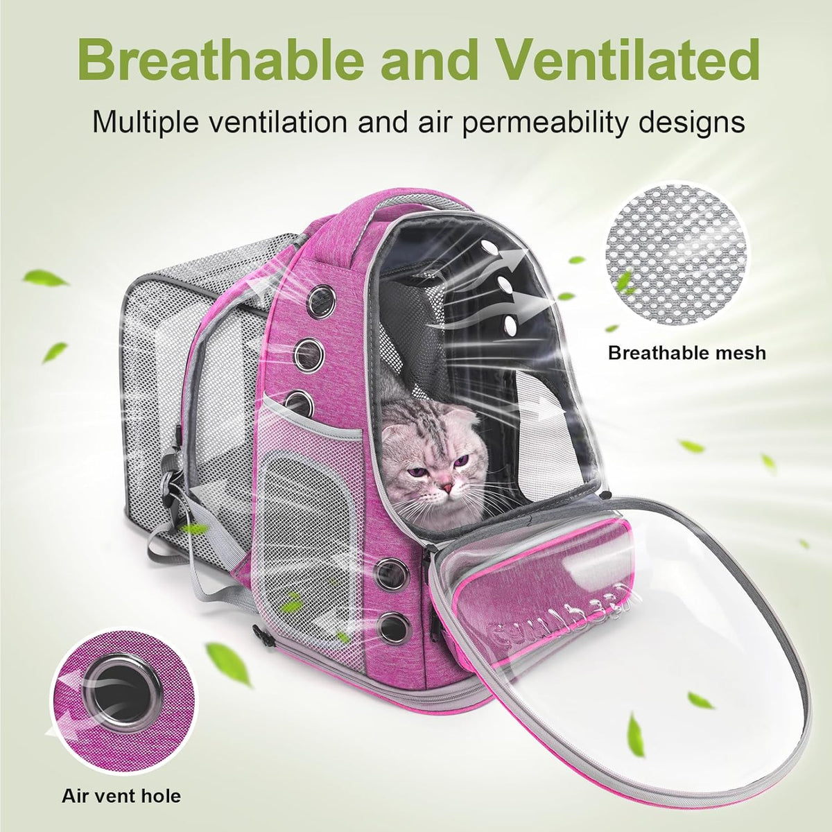 Expandable Cat Backpack,Cat Bubble Backpack Carrier for Carrying Cats, Pets and Small