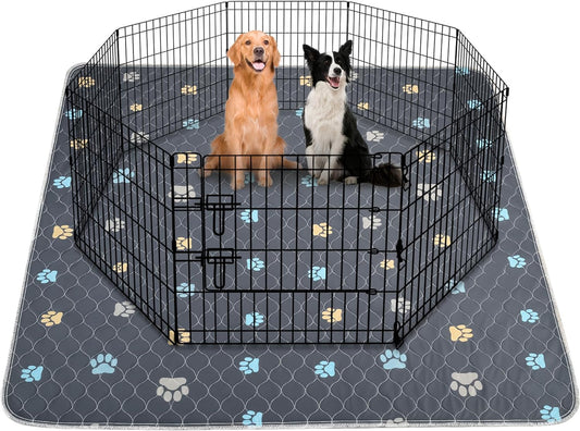 Aitmexcn Washable Puppy Dog Pee Pad, 2PCS 100% Waterproof Whelping Training Mat for Puppy/Senior