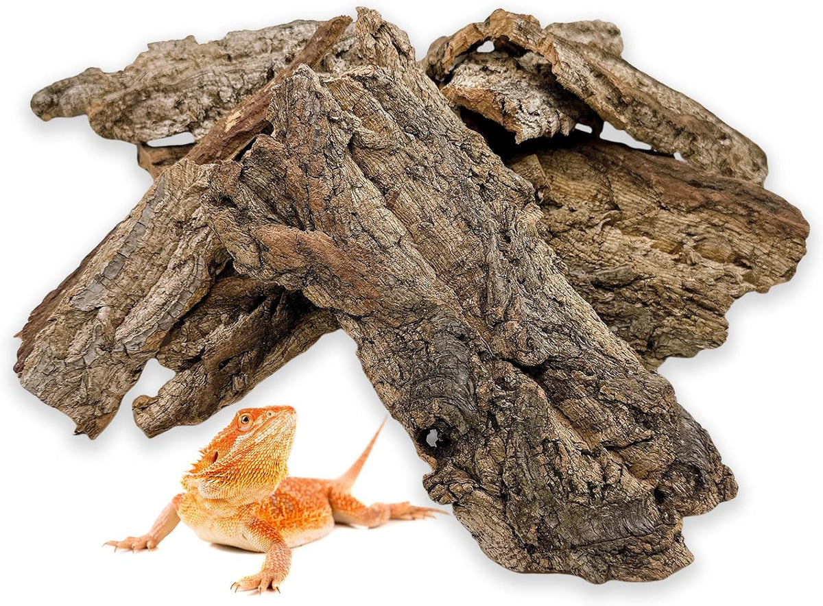 BNOSDM Reptile Terrarium Bark Substrate Bedding Tortoise Natural Cork Bark Reptile Climbing Mat