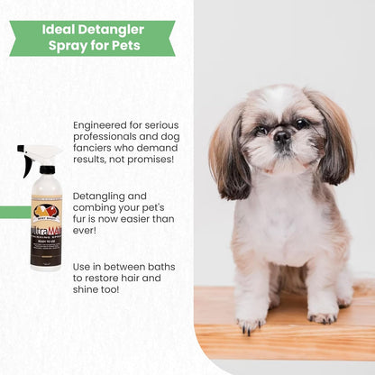 Best Shot UltraMAX Pro Finishing Spray, Ideal Detangler Spray for Pets, Hydrating and Soothing Pet