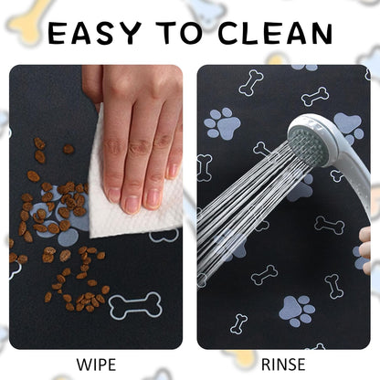 Pet Cat Dog Food Mat Non Slip Mat for Dog Water Bowl Mat Quick Dry Absorbent Cat Feeding Mat, 18.1
