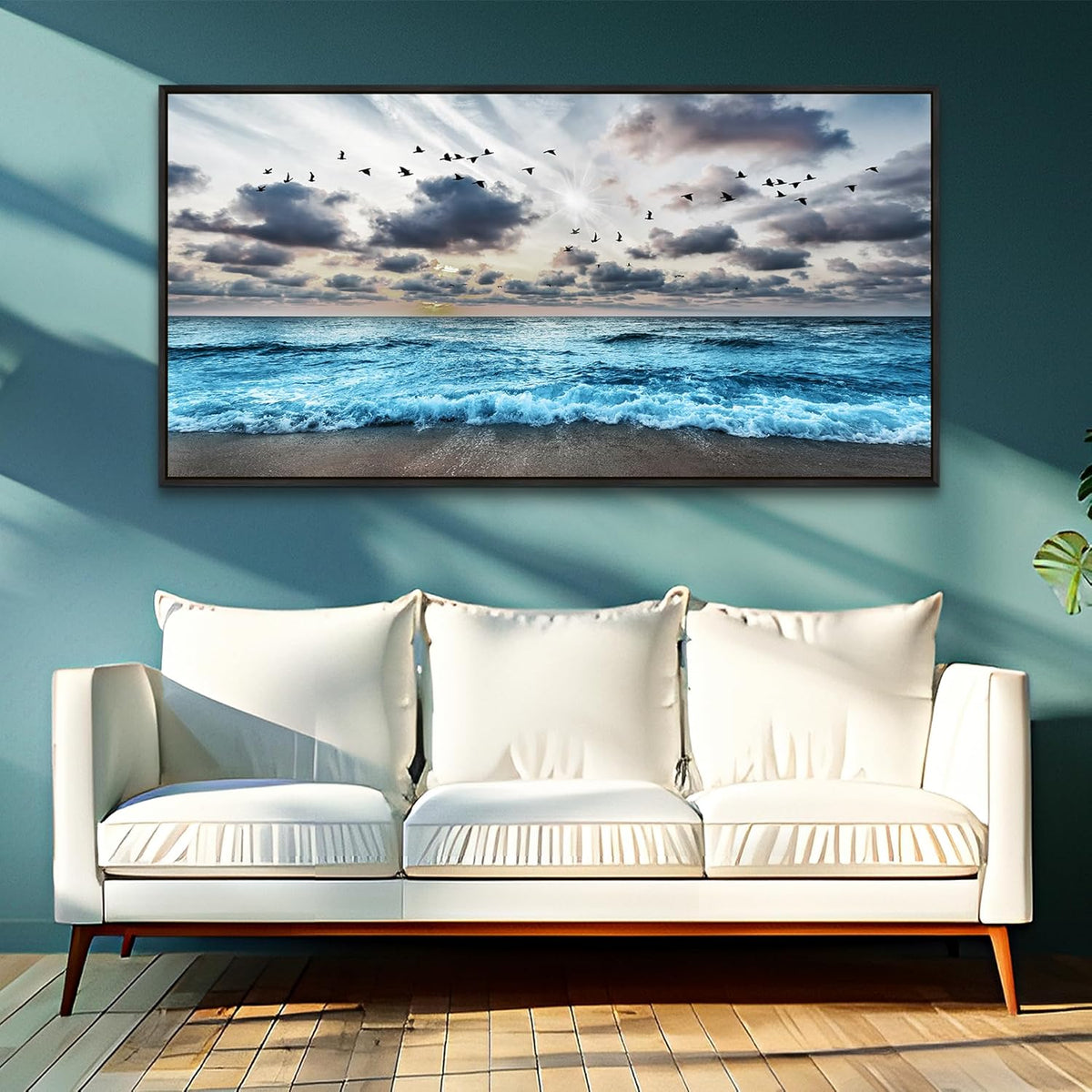 Wapluam Black Framed Canvas Wall Art For Living Room Large Wall Decoration For Bedroom Office Wall
