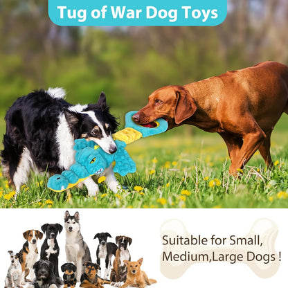Dog Toys Cute Alligator Dog Toy Tough Plush Puppy Toy for Playtime, Training & Tug of War