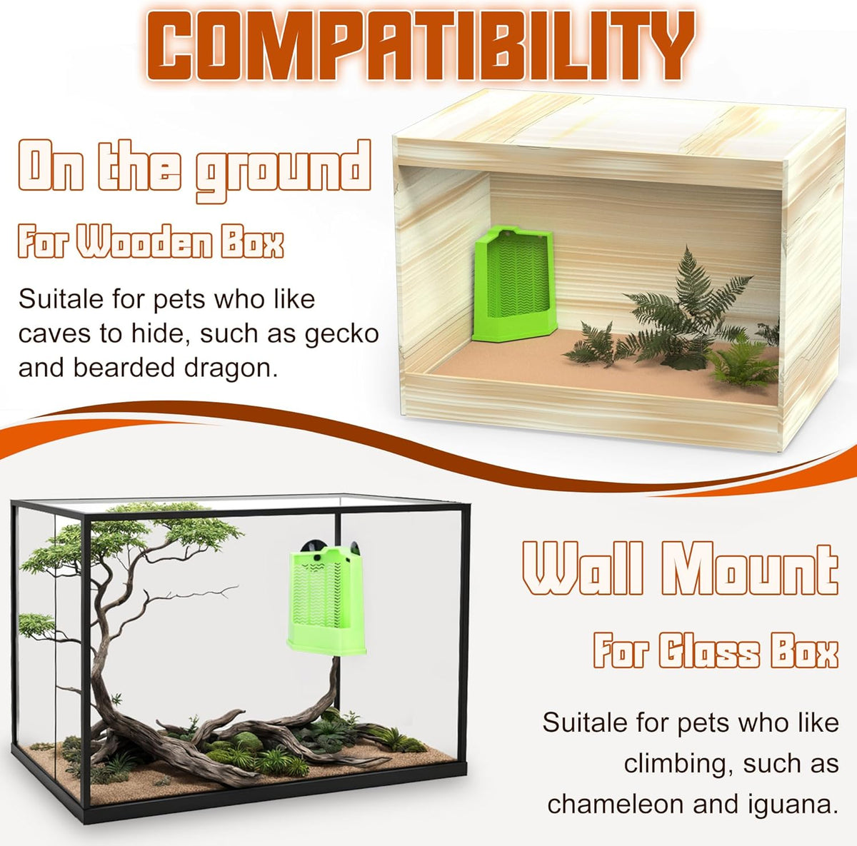 Reptile Corner Hunting Bowl - Glass Mount Insect Feeding Box for Reptile with Suction Cup which is