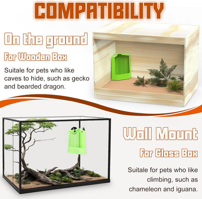 Reptile Corner Hunting Bowl - Glass Mount Insect Feeding Box for Reptile with Suction Cup which is