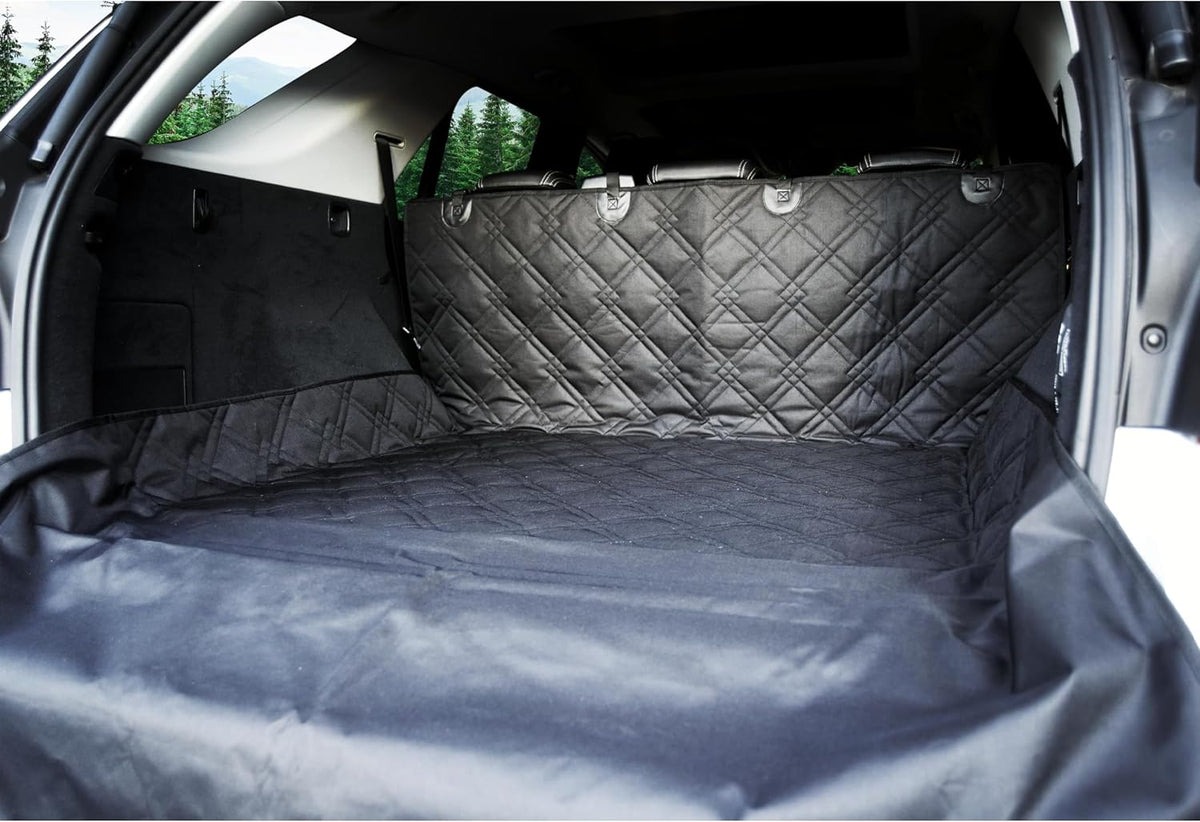 Bulldogology SUV Cargo Liner for Dogs 55"x106" Heavy Duty Pet Trunk Cargo Cover - Dog Car Seat
