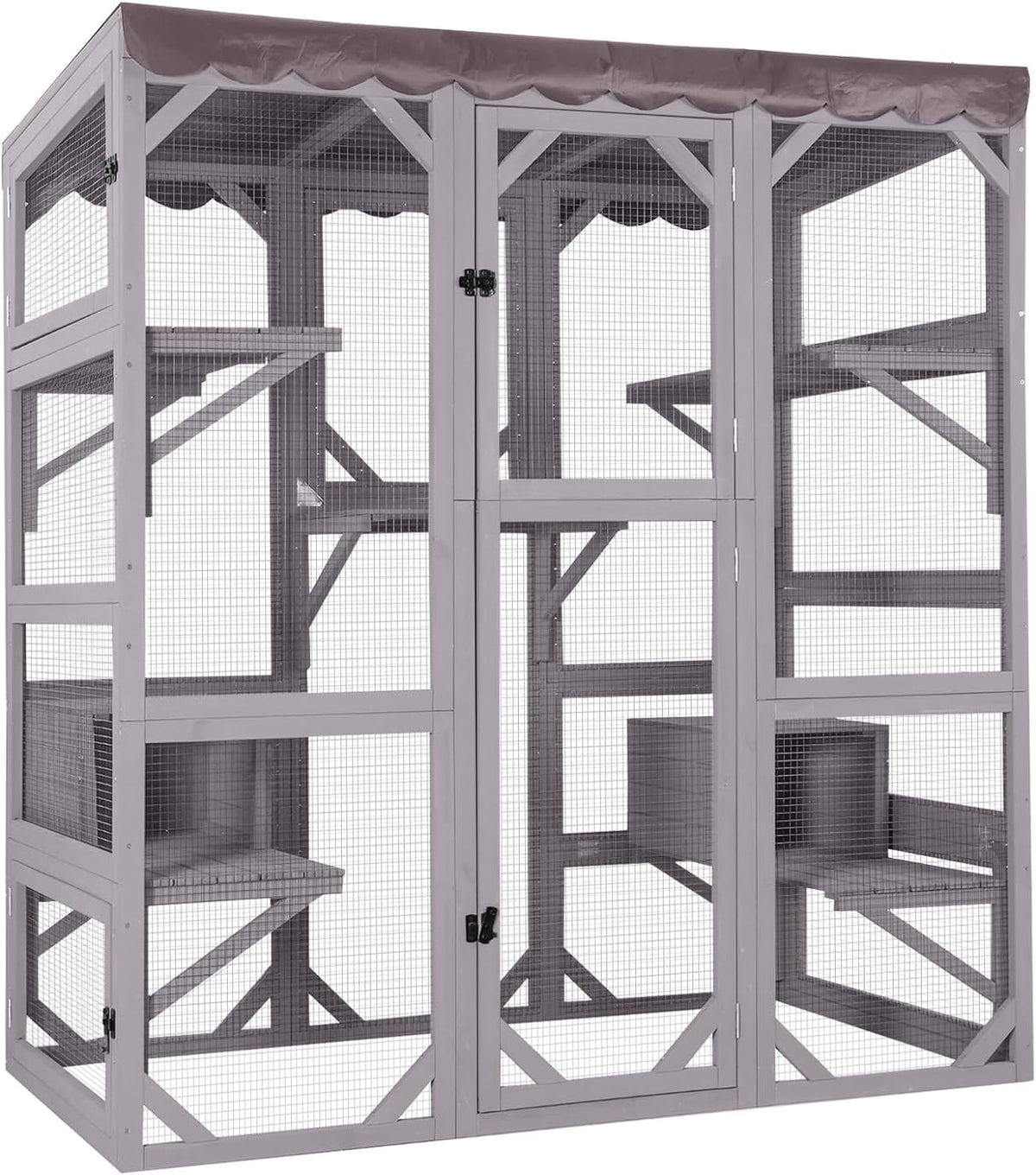 Aivituvin Catio Outdoor Cat Enclosure Large Cat House for Mulitiple Cats Walk in Kitty Cage with