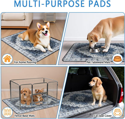 Washable Pee Pads for Dogs 2 Pack, Absorbent Reusable Puppy Pads Waterproof, Leakproof & Non-Slip