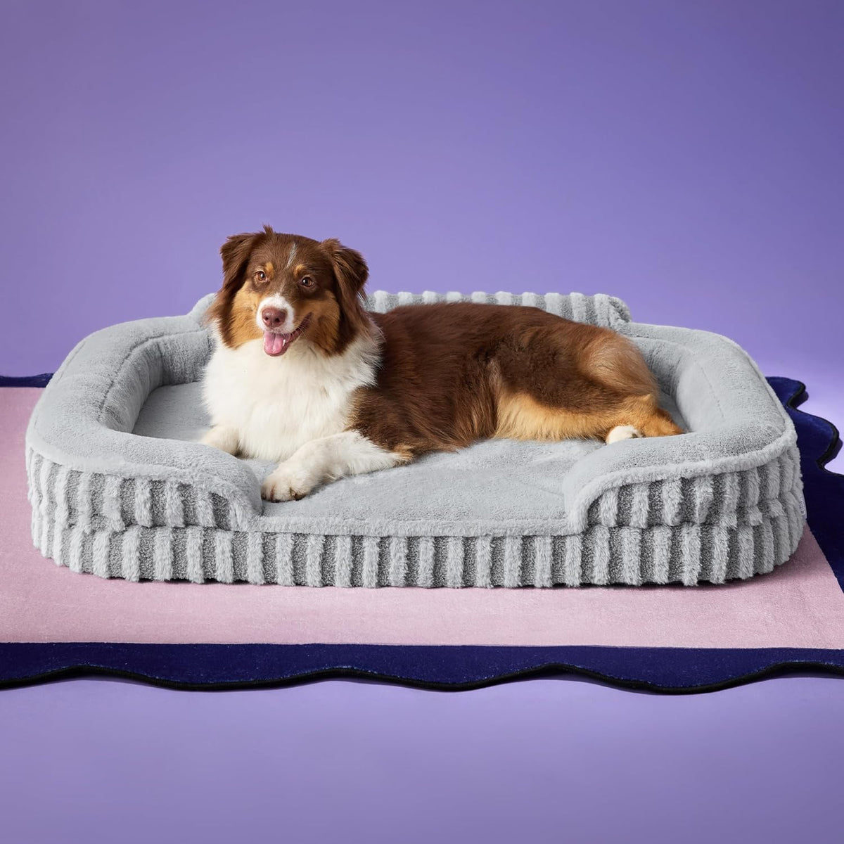 LE SURE Cute Dog Beds Large Sized Dog, Orthopedic Waterproof Large Pet Bed with Sides, Non-Slip