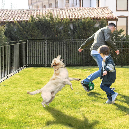 Dog Playpen Outdoor 12 Panels Heavy Duty Dog Fence 40" Height with Thick Pipe Anti-Rust with Doors