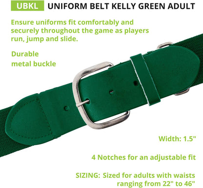 Champion Sports Baseball/Softball Uniform Belt, Comfort Stretch Fit Durable Syntex Tab - Youth &