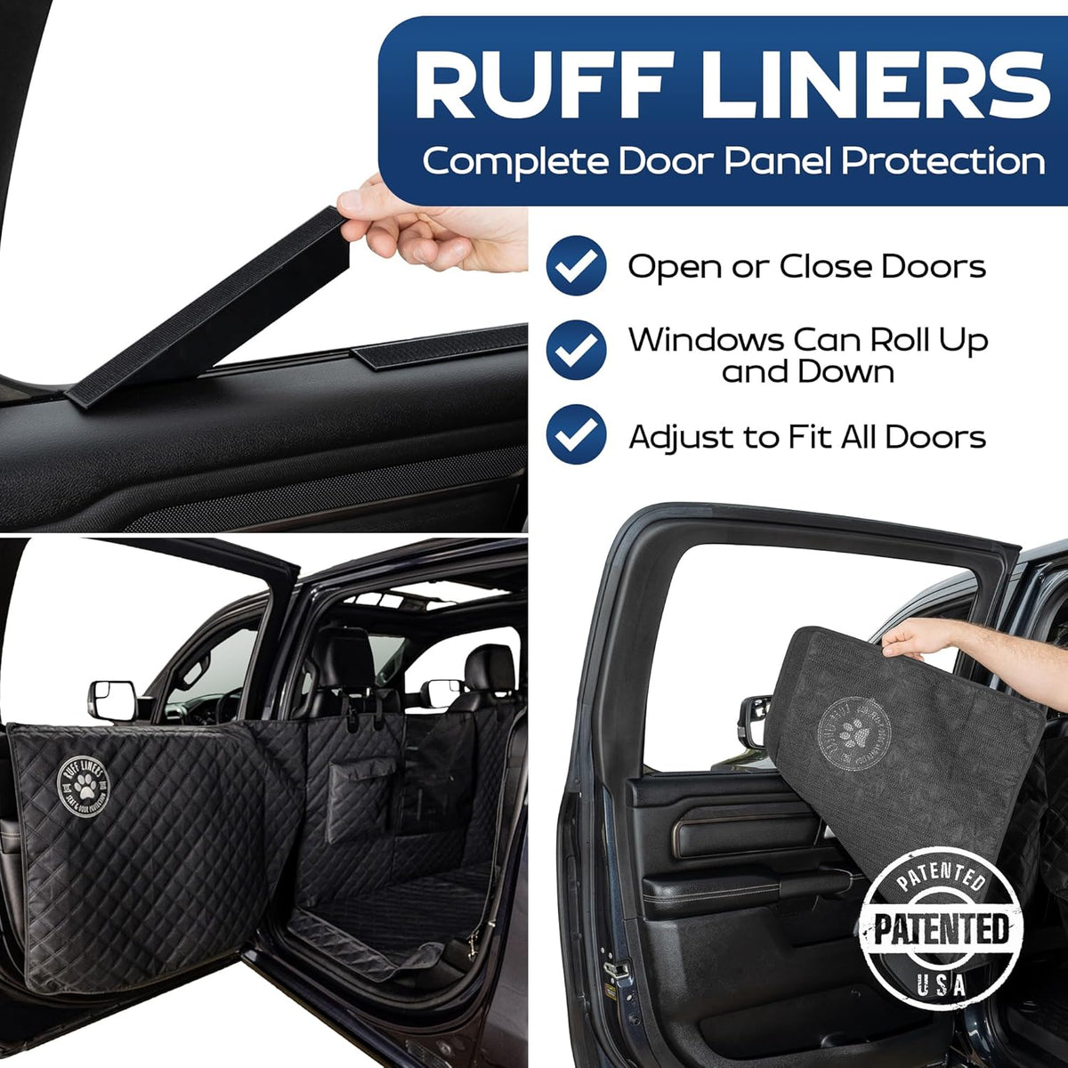 XL Floor Cover with Door Protection, 2025 Black – As Seen on Shark Tank – Fits Full‑Size Crew Cab