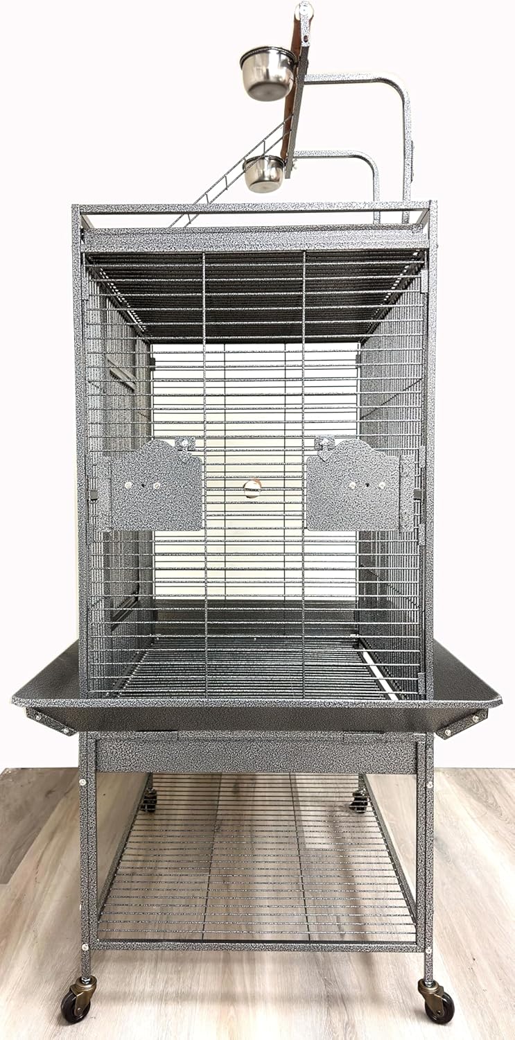 Large Elegant and Durable Wrought Iron Play Ground Perch Stand Top Climbing Ladder Bird Parrot