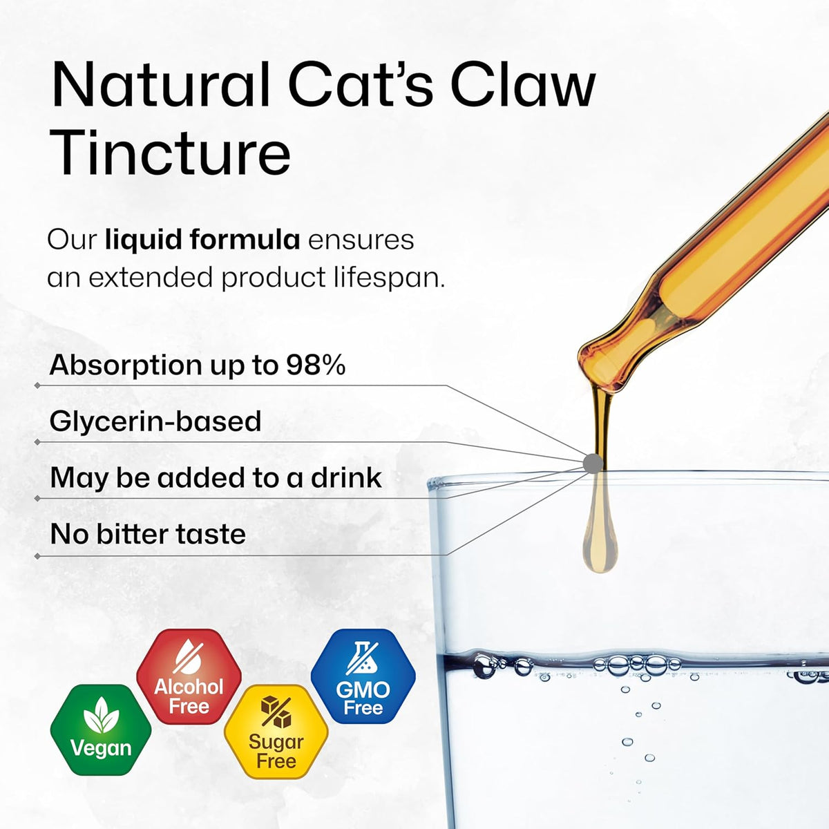 BIO KRAUTER Cats Claw Tincture - Liquid Cats Claw Herb for Immune Support - Alcohol & Sugar Free