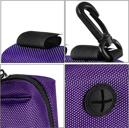 Dog Waste Bag Dispenser Pet Poop Bags Holder for Doggie Waste Bags Dispensers Soft Fabric Zipper