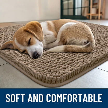 Smiry Dog Door Mat for Muddy Paws 36x24, Absorbs Moisture and Dirt Doormat, Non-Slip Washable Quick