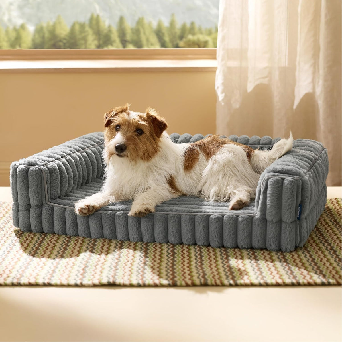 Bedsure Orthopedic Dog Bed for Medium Dogs, Waterproof Memory Foam Medium Pet Beds with Sides