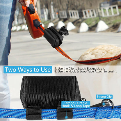 Dog Waste Bag Dispenser Pet Poop Bags Holder for Doggie Waste Bags Dispensers Soft Fabric Zipper