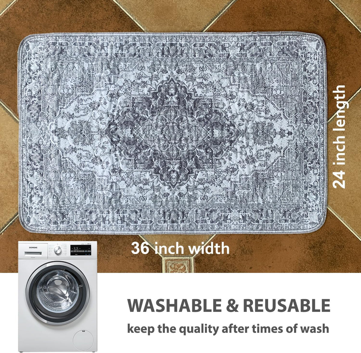 nunubaby Washable Pee Pads for Dogs, Stylish, Non-Slip and Leak-Proof Pee Pads. Reusable Potty Pads