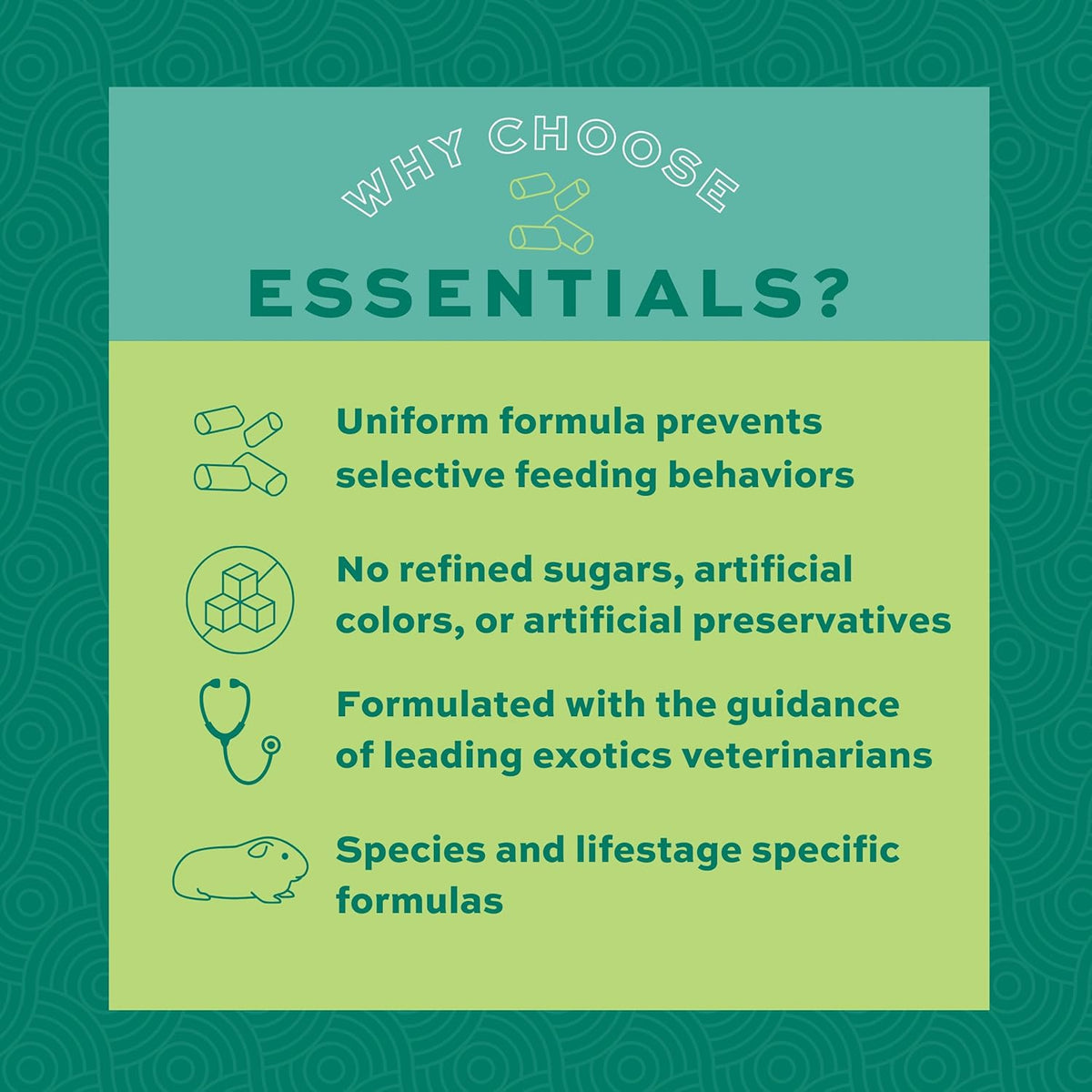 Oxbow Essentials Guinea Pig Food, Adult Guinea Pig, Made with Oxbow Timothy Hay, Pet Food Pellets