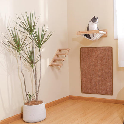 FUKUMARU Cat Scratcher Mat, 23.6 X 31.5 Inch Natural Sisal Cat Scratch Mats, Horizontal Cat Floor
