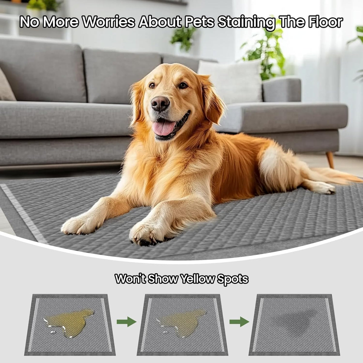 Dog Pee Pads for Dogs XXL 30"x36" Charcoal Puppy Pads 50 Counts Extra Large Disposable Activated