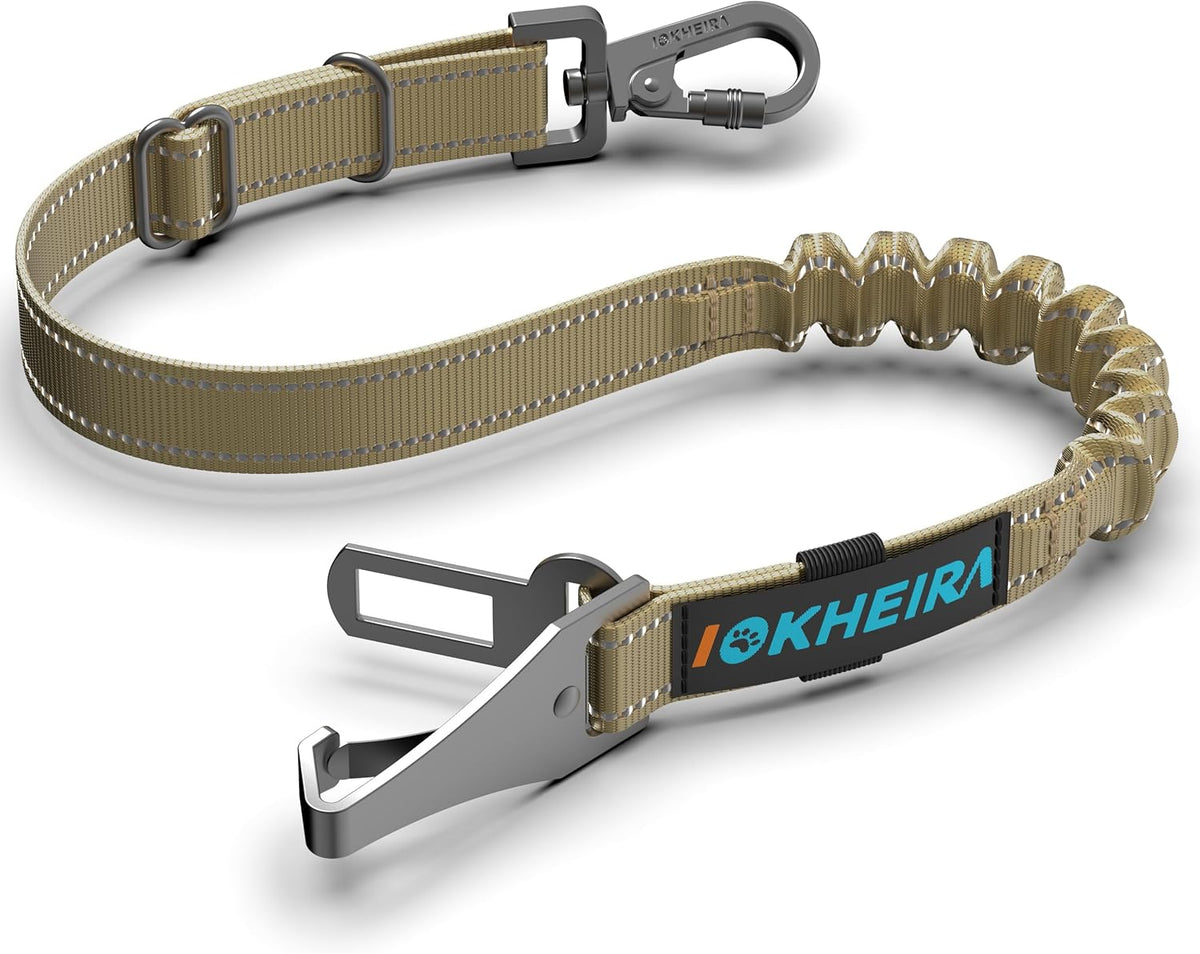 IOKHEIRA Dog Seat Belt 3-in-1 Car Harness for Dogs Adjustable Safety Seatbelt for Car Durable Nylon