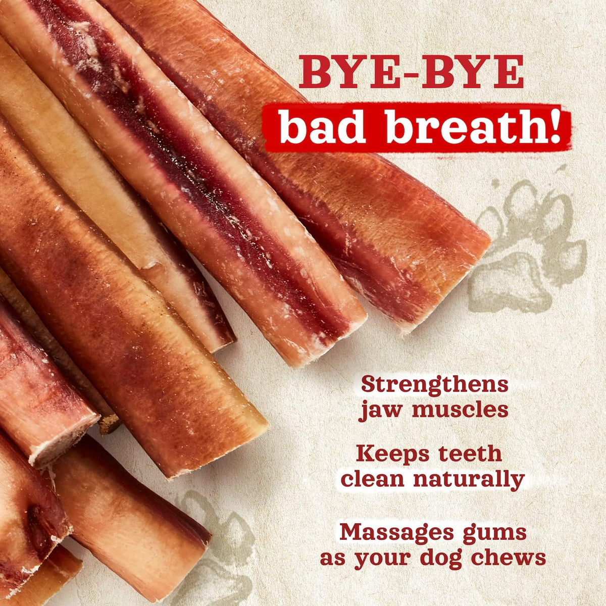 Natural Farm Jumbo Bully Sticks (6 Inch, 4 Pack), Odor Free, Extra-Thick Dog Chews - Fully