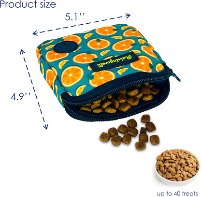 Dog Treat Pouch for Pet Walking and Training with Clicker Poop Bags Small Fanny Zipper Pack Holder
