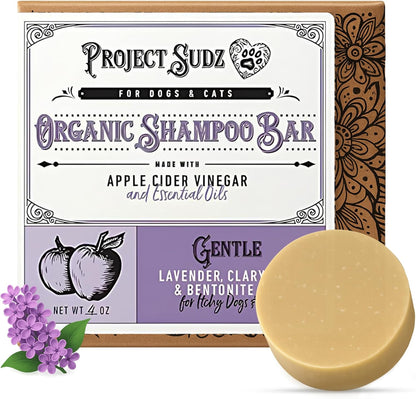 Gentle All Natural Dog Shampoo for Dry Coat for Sensitive Skin | Bar Shampoo for Dogs | Organic Dog