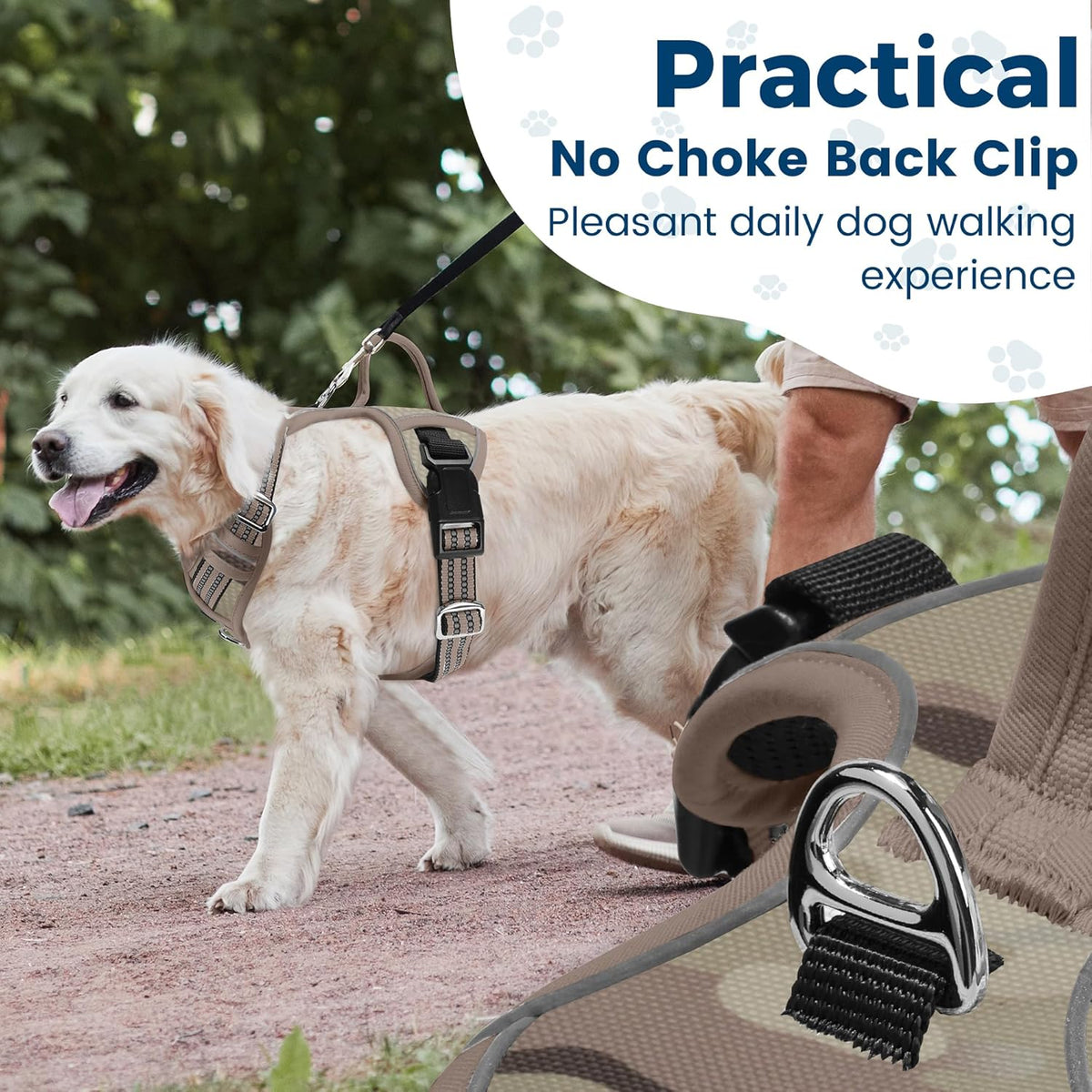 Funfox Dog Harness No Pull, Adjustable Pet Vest Harness, Super Soft Material with Vertical Handle