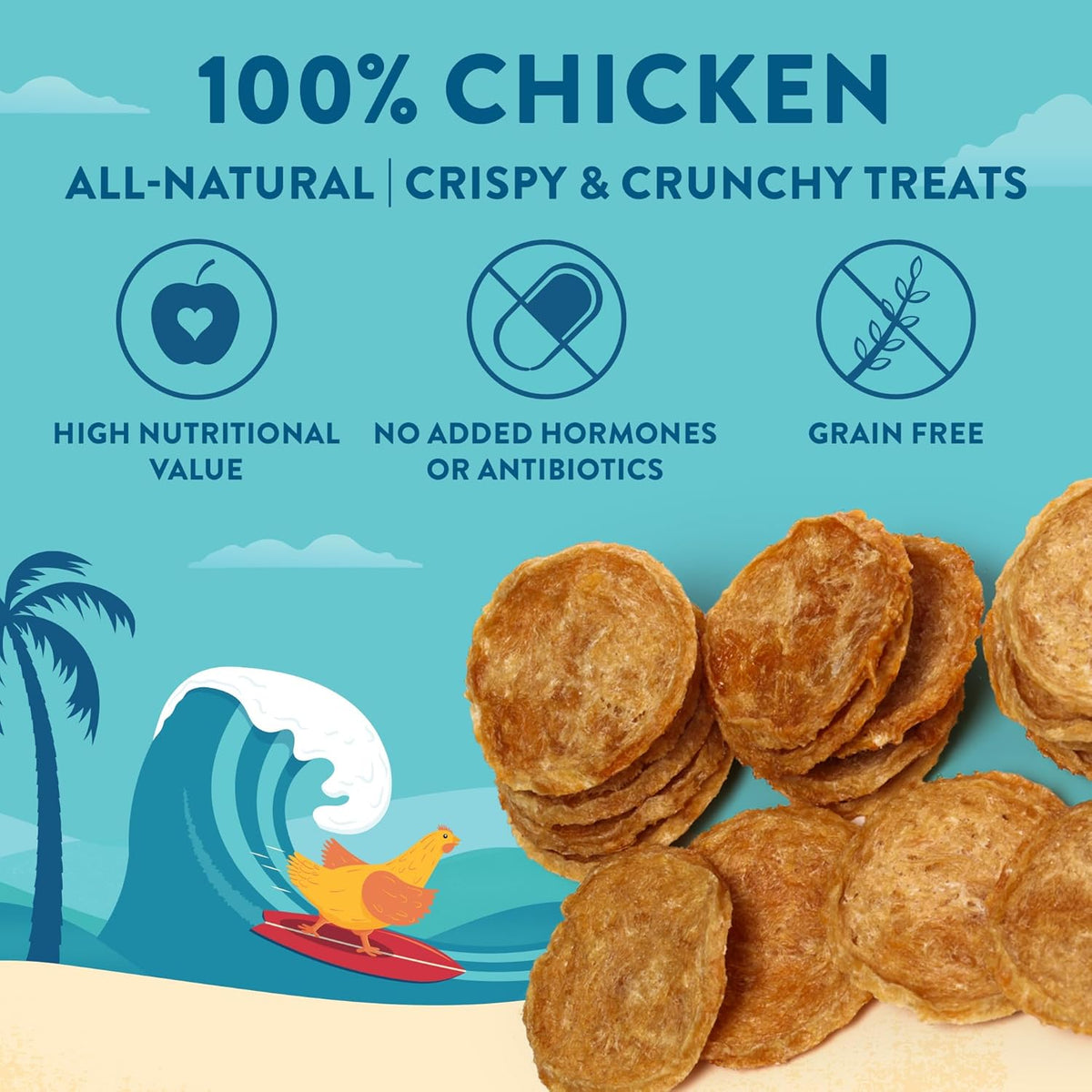 Chicken Chips – Single Ingredient Dog Treats, All Natural & Healthy Training Snacks for Small