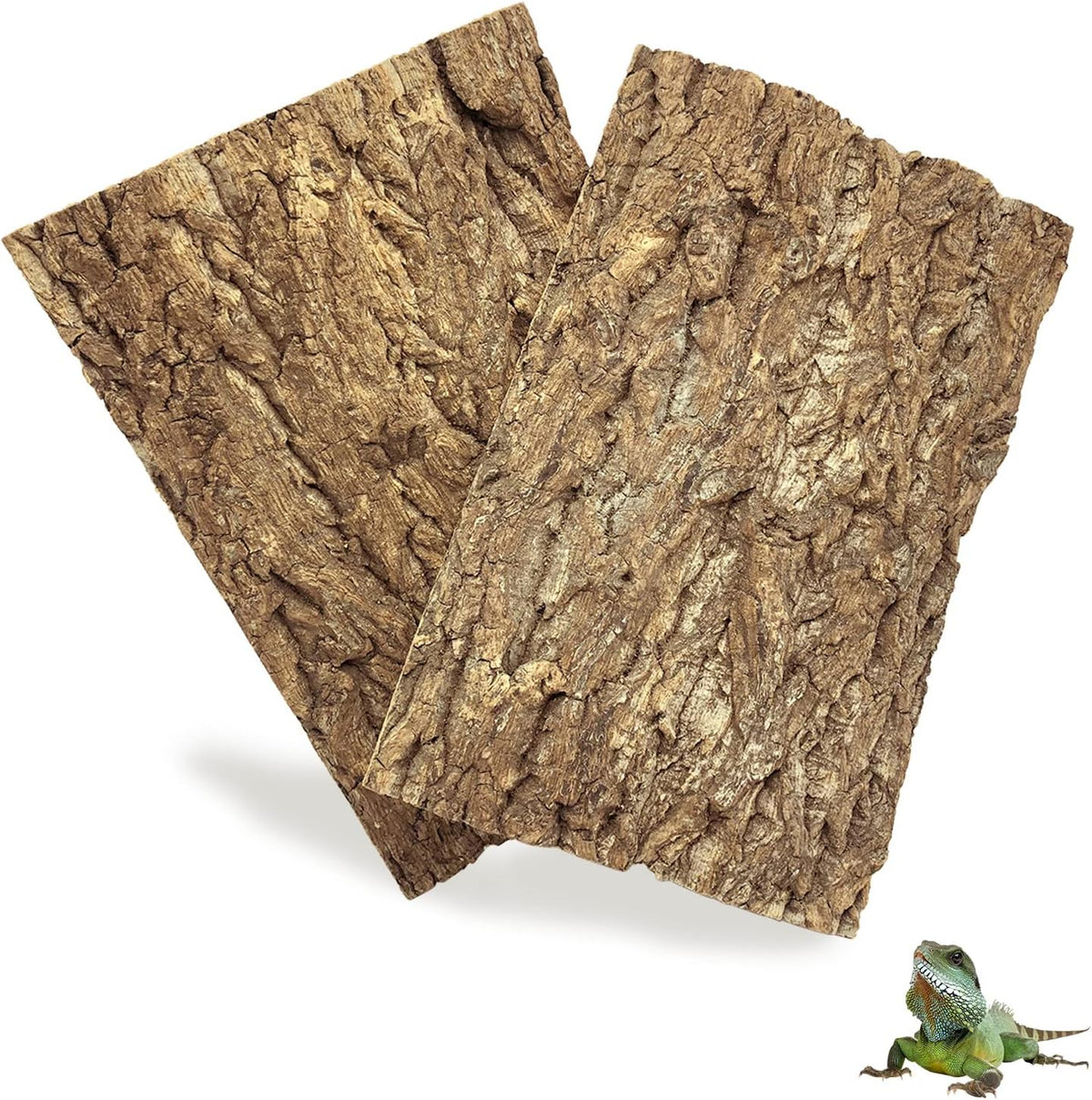 Tfwadmx 2Pcs Cork Terrarium Background 11.8”x7.9” Natural Cork Bark Backdrop Reptile Background