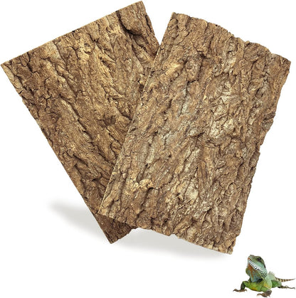 Tfwadmx 2Pcs Cork Terrarium Background 11.8”x7.9” Natural Cork Bark Backdrop Reptile Background