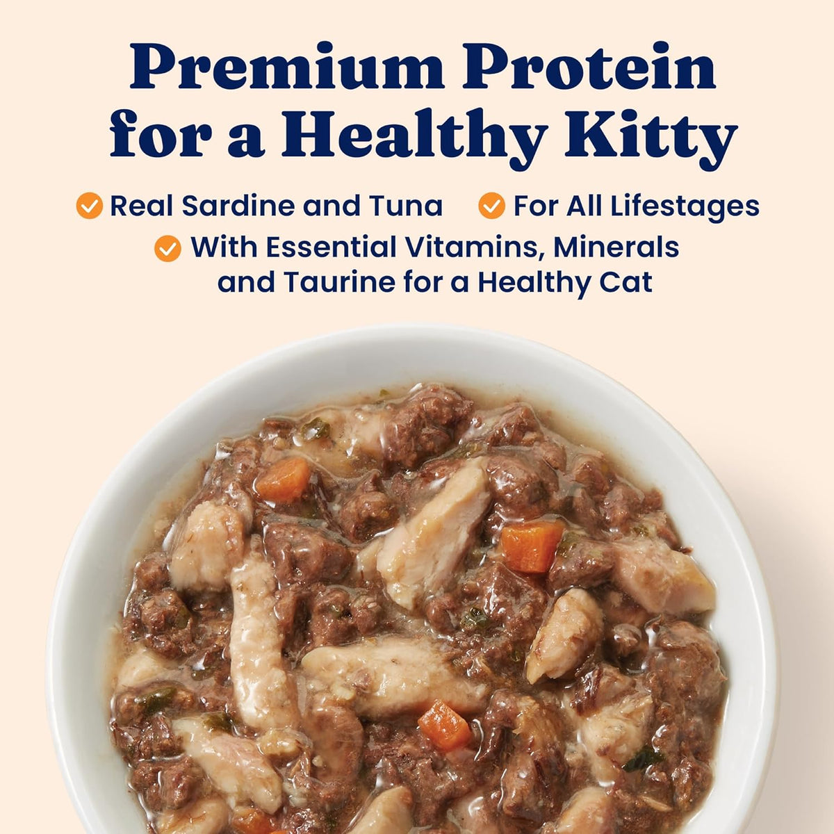 Solid Gold Wet Cat Food Shreds in Gravy - Healthy Canned Cat Food Made w/Real Tuna, Sardine