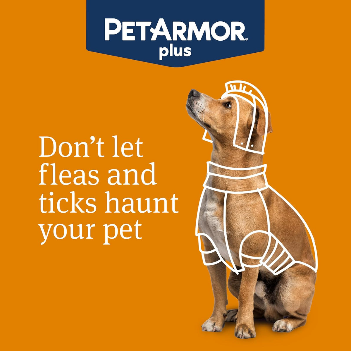 PetArmor Plus Flea and Tick Prevention for Dogs, Large Dog Flea and Tick Treatment, 6 Doses