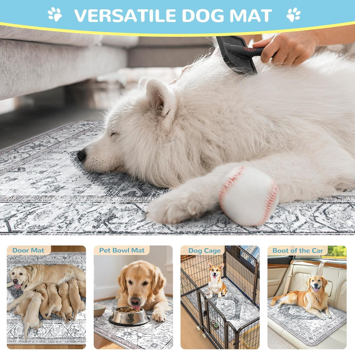 Lahome Reusable Washable Puppy Pads - 2 Pack Super Absorbent & Waterproof Dog Training Mats for