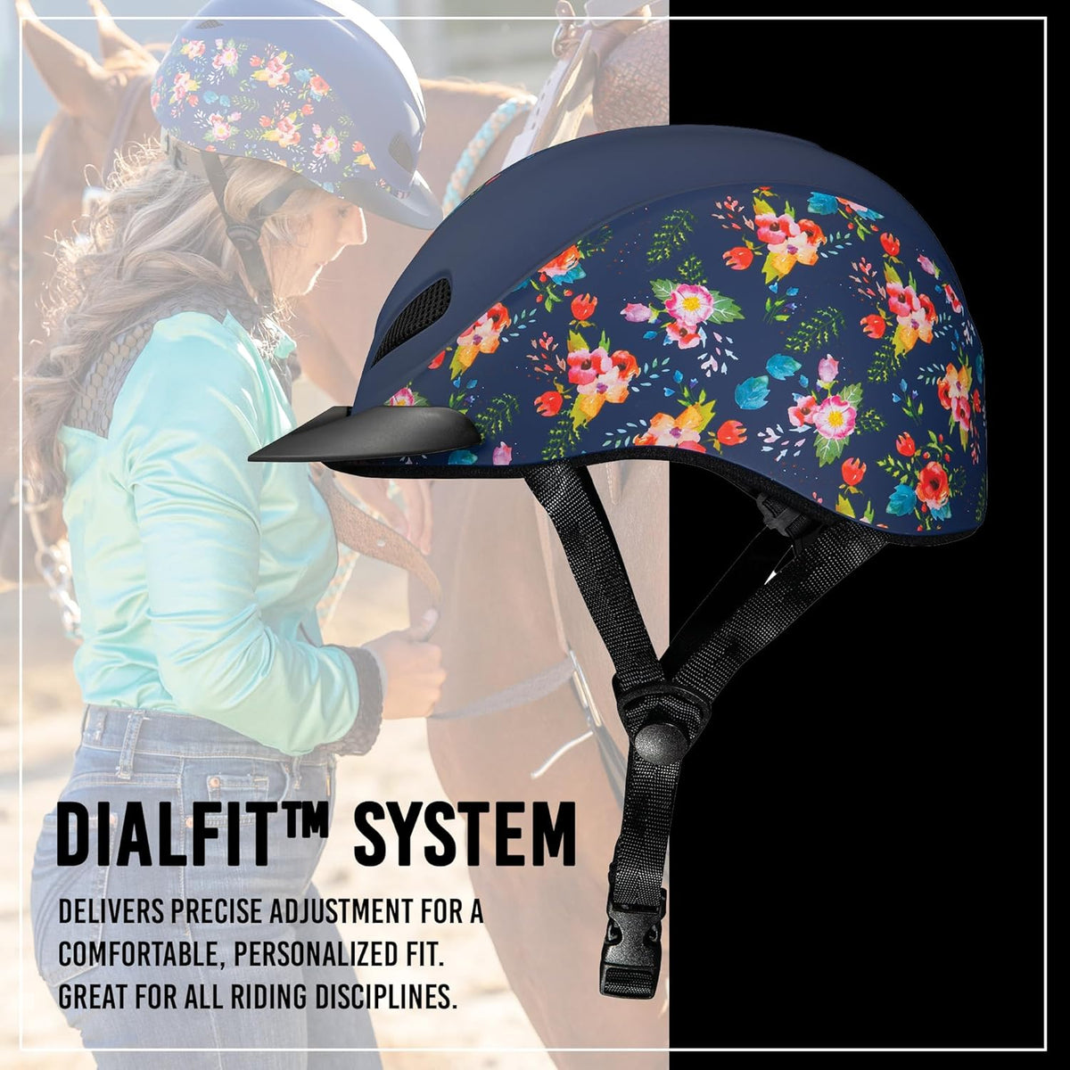 Troxel Dynasty Ultralight Horse Riding Helmet, Low-Profile, Adjustable Design, Safety Horseback