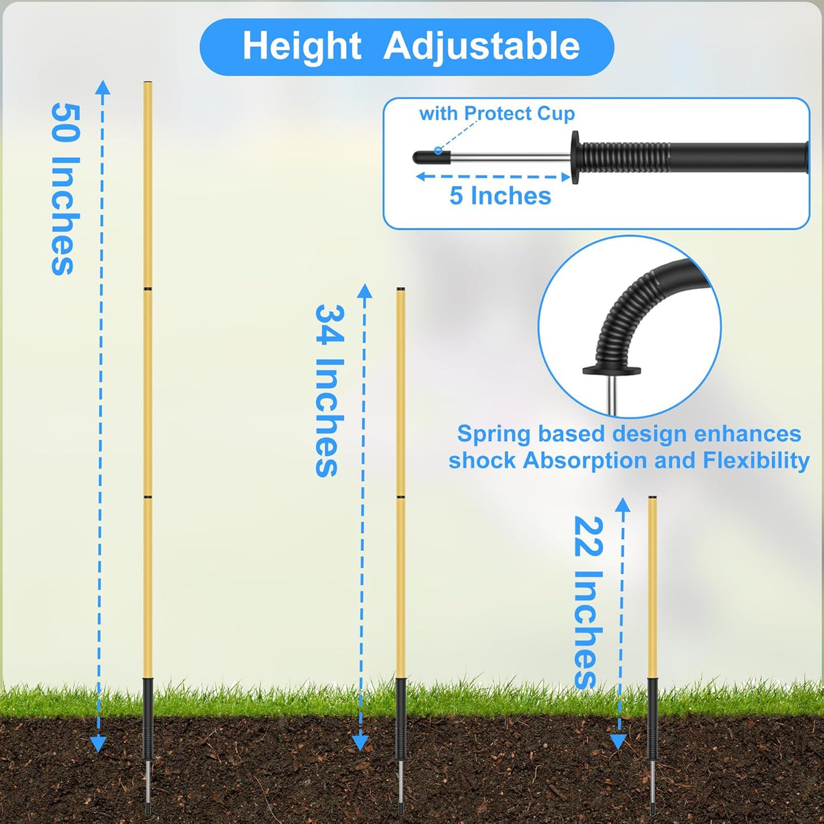 Dog Agility Training Hurdle Cone Set, Adjustable Dog Agility Equipment Obstacle Course Backyard