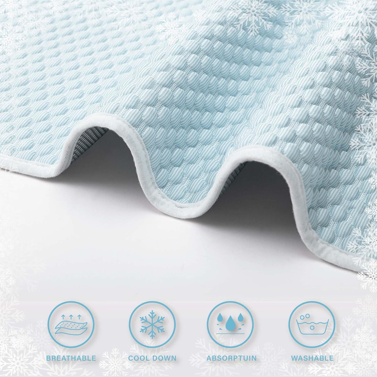 MICROCOSMOS Dog Sleeping Pad & Pet Cooling Mat- Breathable Bubble Surface, EZ Clean. Keep Cooling