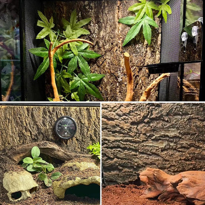 Tfwadmx Terrarium Cork Bark Background, 11.8"x15.75" Thickened Reptile Tank Tree Backdrop Wall
