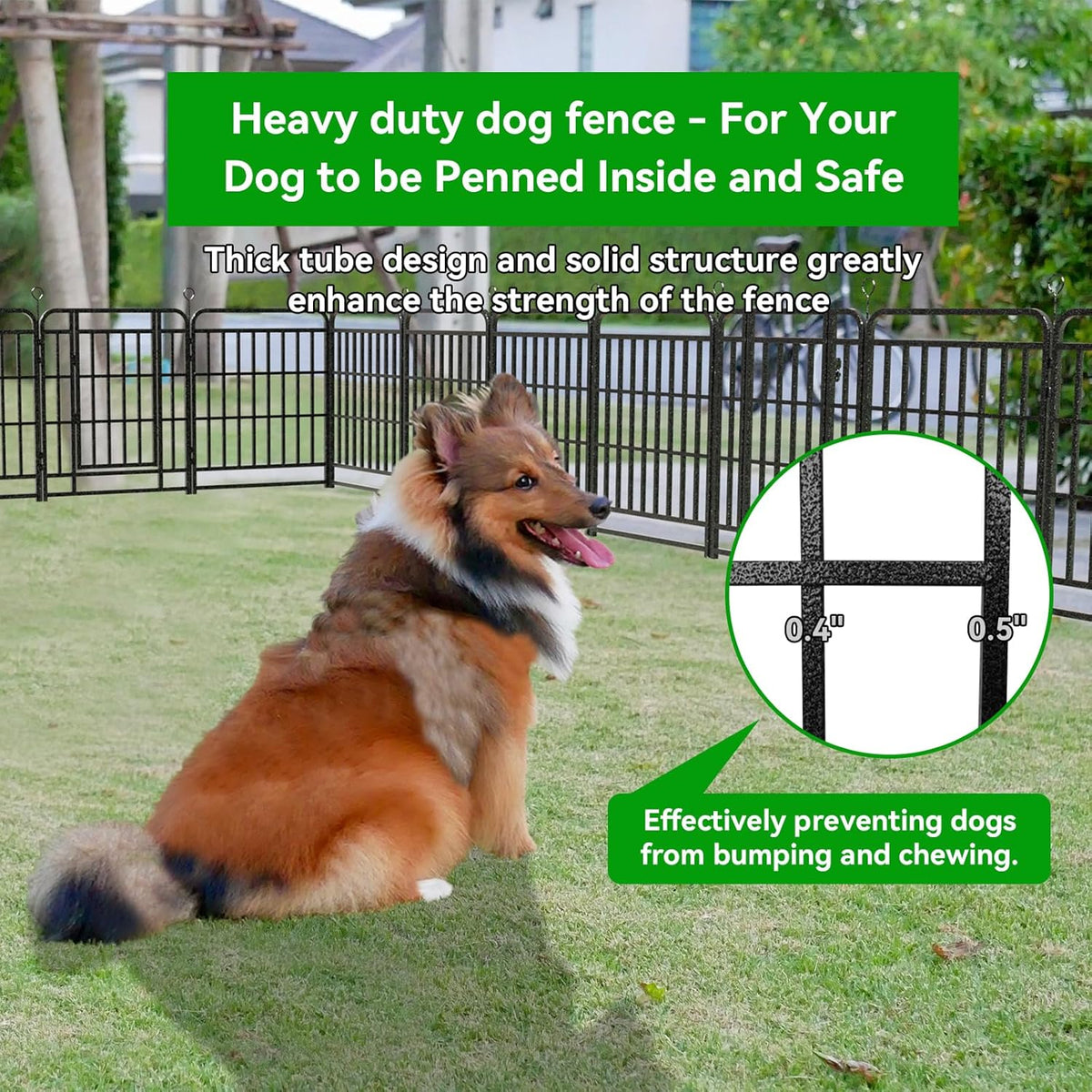 Dog Playpen Outdoor 32 Panels Heavy Duty Dog Fence 32" Height with Thick Pipe Anti-Rust with Doors